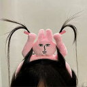 ウサギ カチューシャ ぬいぐるみ レディース 面白い ヘアバンド プレゼント おもしろ 兎 ヘアピン 女の子 前髪クリップ オールバック おしゃれ 軽量
