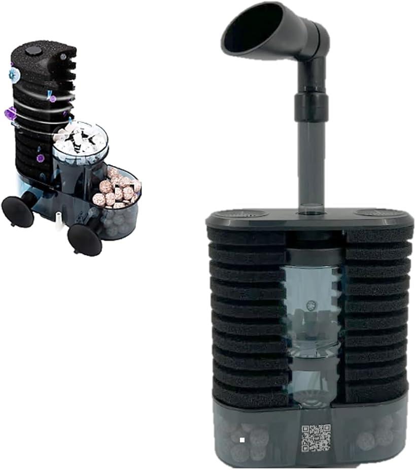 トリプル濾過 流動性濾過＋スポンジフィルター＋ 多孔質 ろ材入り 簡単設置 アクアリウム 水槽 ろ過 バクテリア 熱帯魚 金魚 メダカ エビ