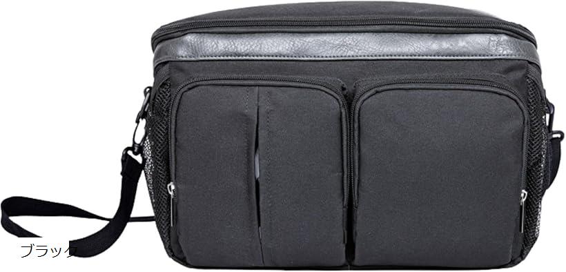 ベビーカーバッグ 多収納 大容量 大きい ドリンクホルダー バギーバッグ シンプル 無地 ウェットティッ..