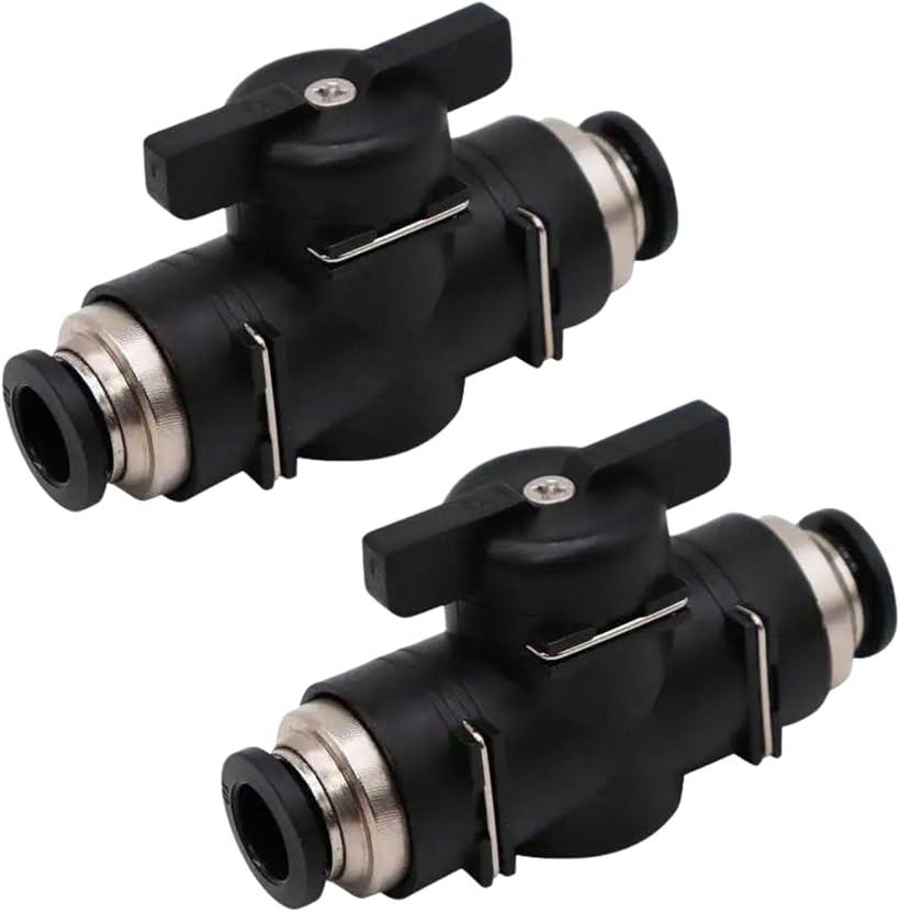 ハンドバルブ 空気圧コネクタ 2個セット 2方弁 クイックコネクタ 継手 アダプタ 気流制御バルブ BUC スイッチ ジョイントコントローラー チューブホース BUC-06 6mm