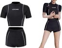 ラッシュガードセット レディース 水着 上下セット uvカット フィットネス プール 海 スポーツ