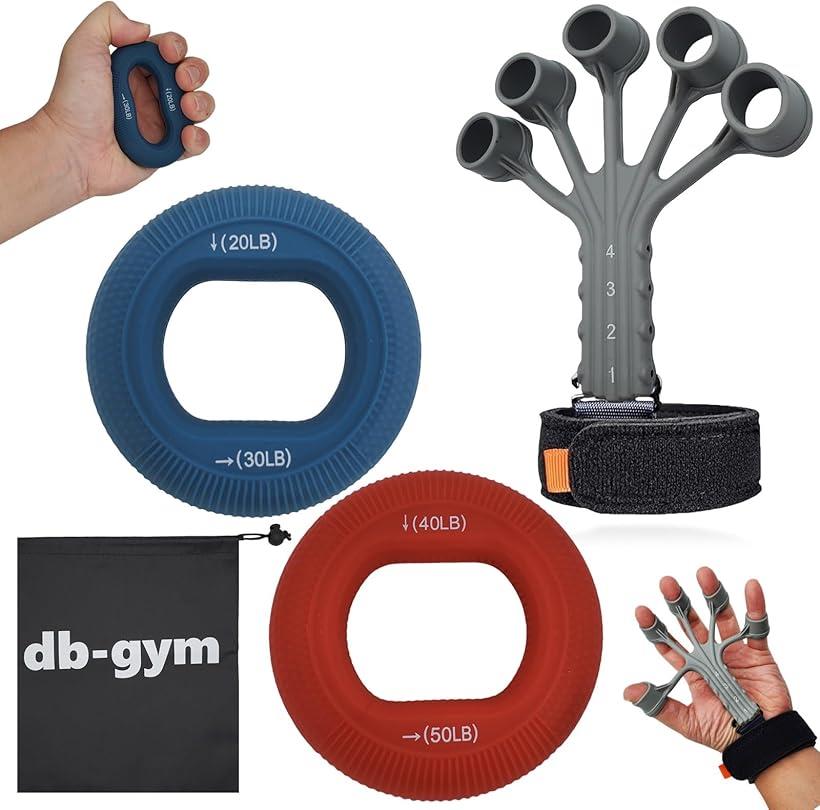 db⁻gym 握力トレーナーセット リストトレーナー 指トレ 前腕 筋トレ 筋力トレーニング