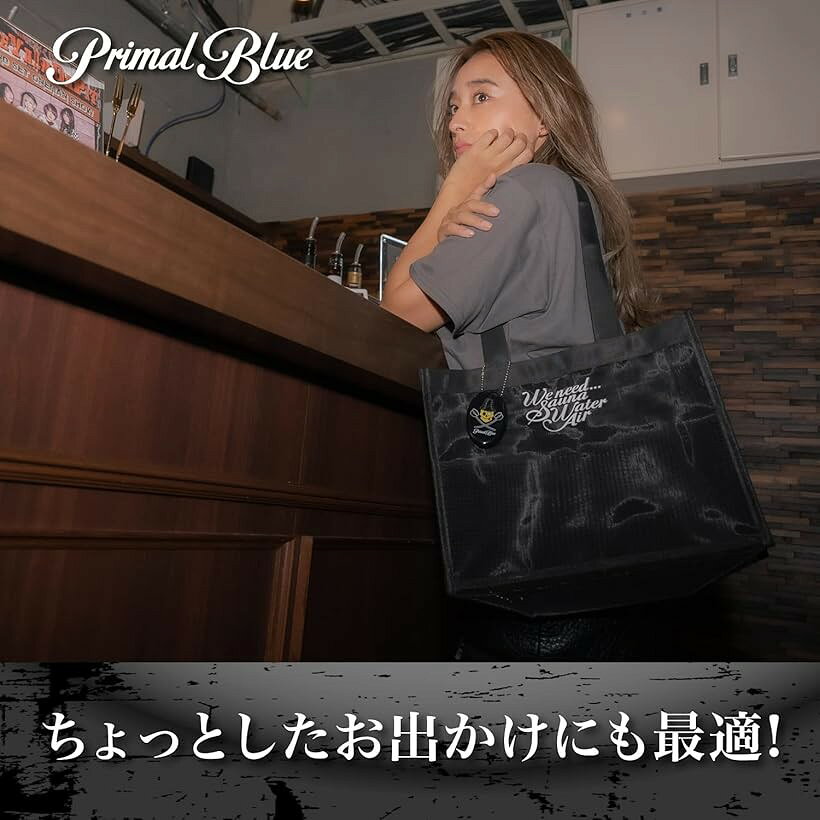 PrimalBlue メッシュトートバッグ サウナ メッシュバック ブラック (ブラック)