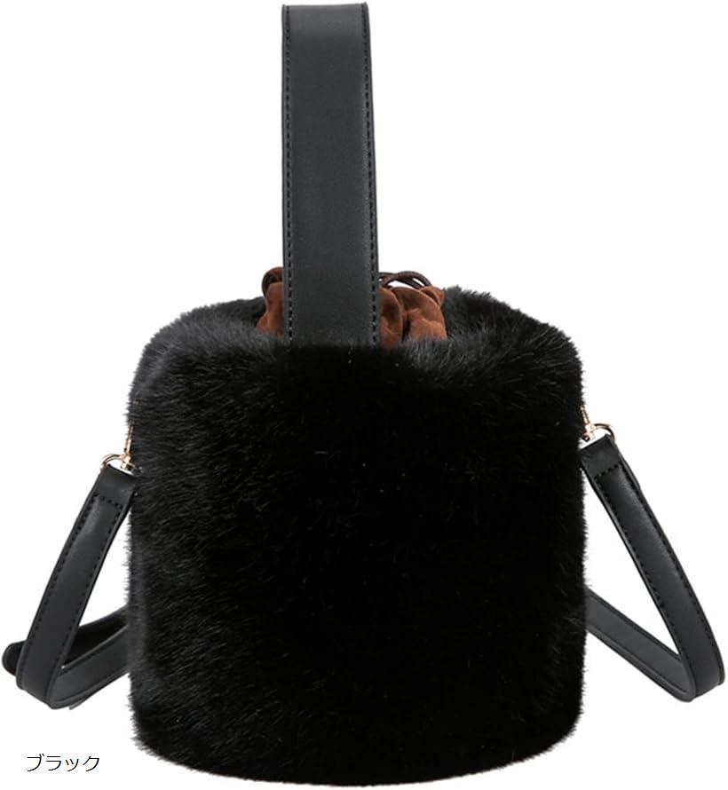 ファーバッグ ミニバッグ ショルダーバッグ ハンドバッグ エコファーバッグ ホワイト ピンク ブラウン ブラック
