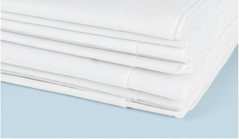 使い捨て防水シーツ キングサイズ 180x200cm 通気性ポリエチレン裏地フィルム 10枚セット