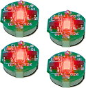 小型 LED ライト 4個 マグネット スイッチ ワイヤレス プラモデル フィギュア ガンプラ ジオラマ ミニ 電飾 ボタン電池