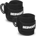 【楽天ランキング1位入賞】Beingfit高耐久性アンクルストラップ ケーブルマシン用 キックバック レッグトレーニング ヒップアップ サポート付き 筋トレアクセサリー トレーニングギア