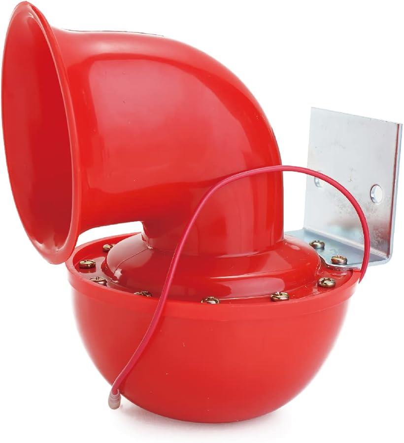 カーホーン モーモーホーン ブルホーン 重低音 クラシック オールド 車 旧車 バイク カスタム クラクション 12V ステー 付き