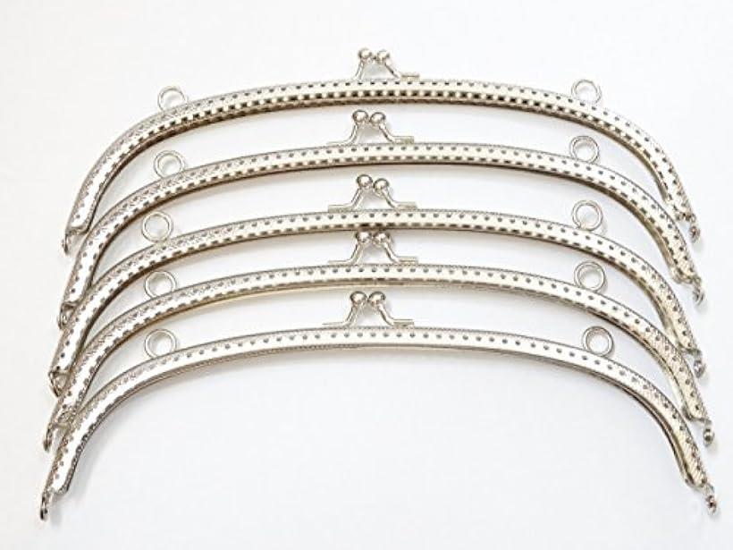 c my select 大きい がま口 口金 5個 セット シルバー 20cm