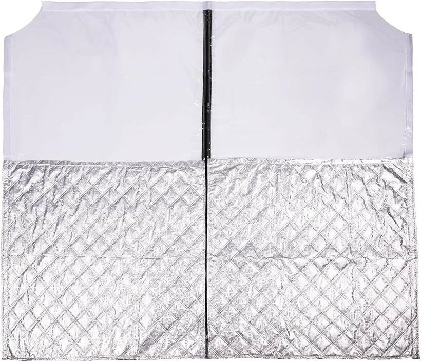 軽バン 軽自動車 間仕切りカーテン 車内 エアコン ビニール パーテーション ファスナー開閉 スクリーン