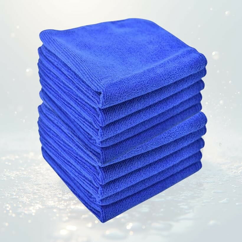 洗車 タオル マイクロファイバー クリーニングクロス 約30x30cm・10枚入りウォータースポット 防止 水..