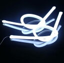 シリコン チューブ led ライト 車 12v ランプ アイライン ネオン デイライト 防水 グリル テールランプ ストリップ 60cm