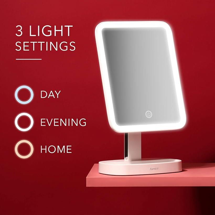 LED メイク化粧鏡 3ライト設定と15倍の拡大鏡 Aura