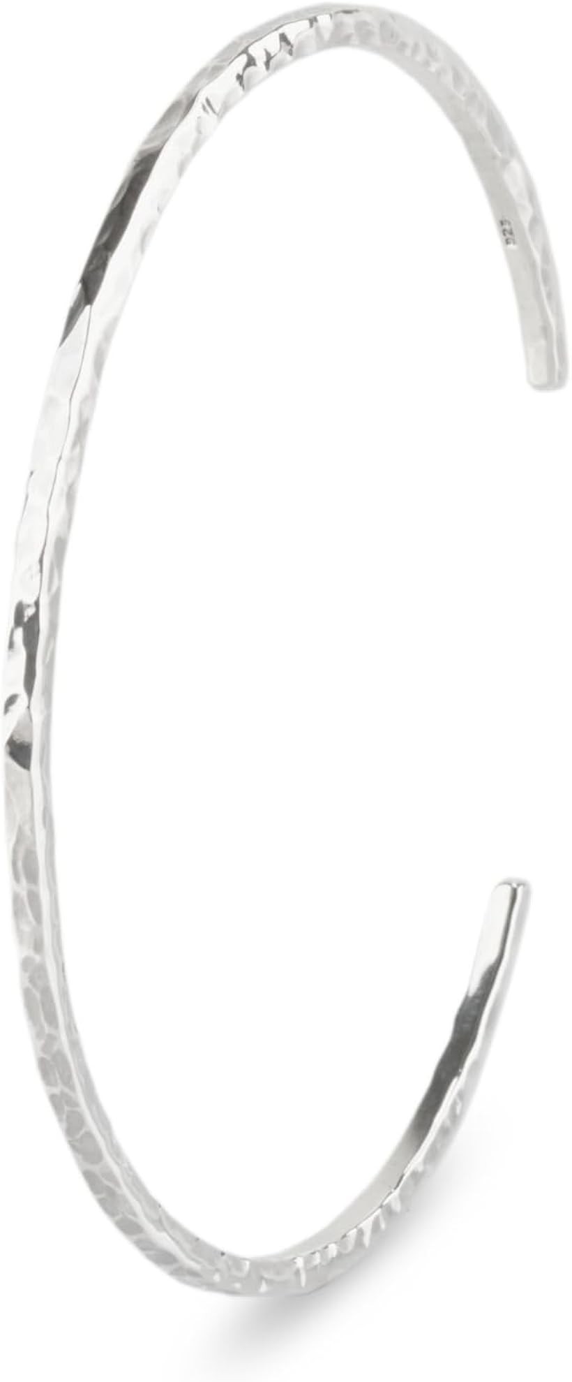 【楽天ランキング1位入賞】sv925 シルバー バングル 槌目 ブレスレット サイズ調整可能 シルバー925 シンプル 細幅 細め 腕輪 メンズ レディース