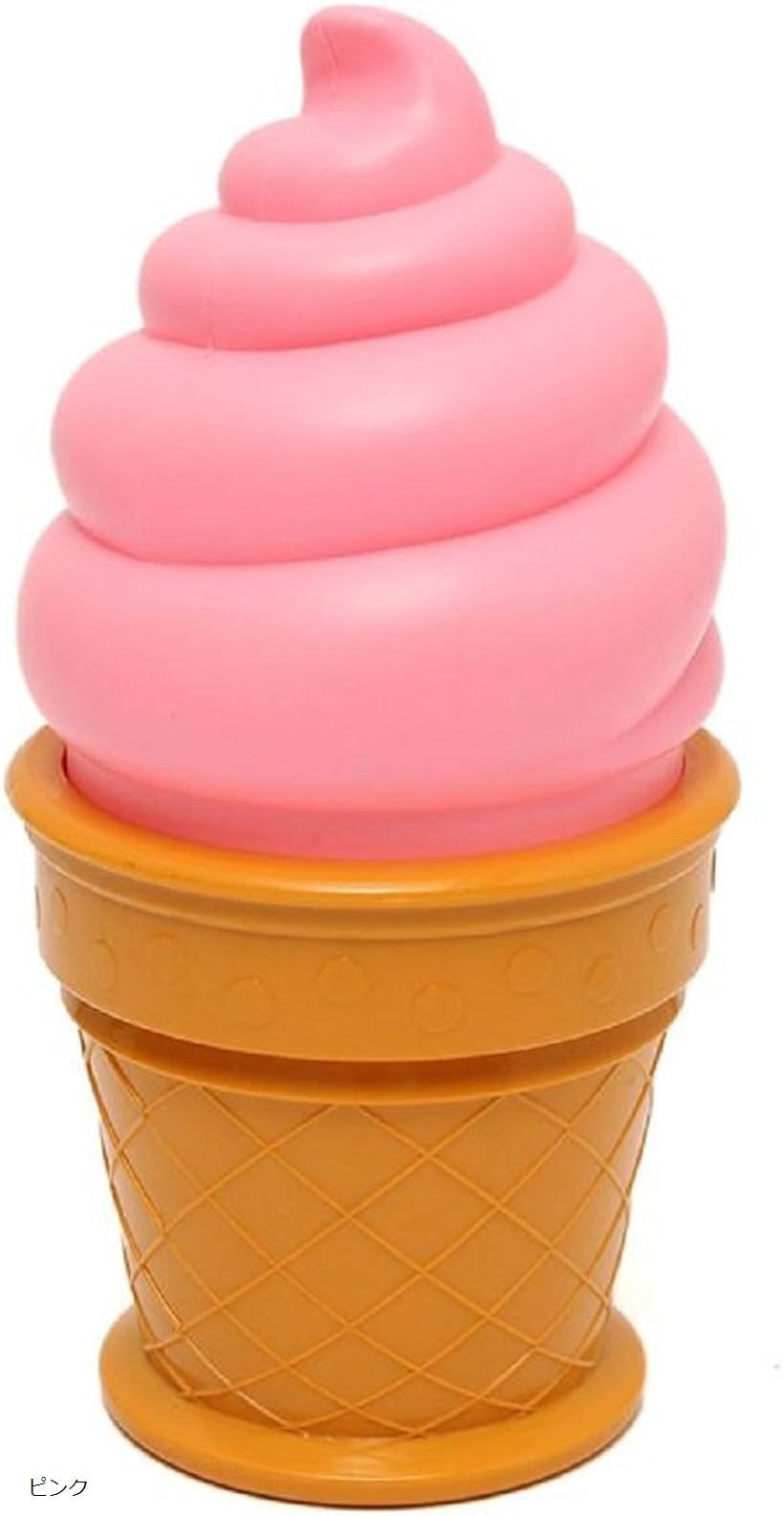 LED プッシュ ライト ソフトクリーム アイスクリーム スタンド ランプ ディスプレイ ベッド サイド 夜間 照明 寝室 読書 子供 部屋 飾り ピンク