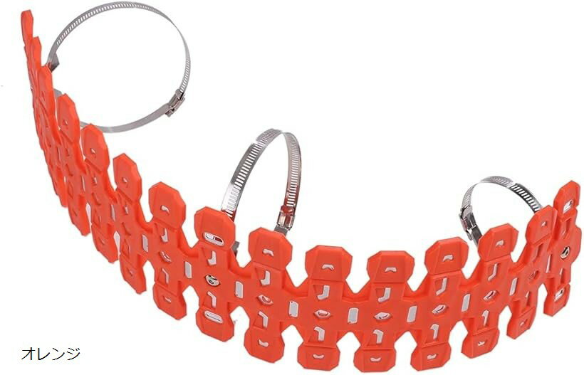 バイク オートバイ チャンバー ガード マフラー カバー プロテクター YZ125 YZ125X YZ250X KX65 KX85 KX100 YZ85 CR85 RM85 CRM250R CRM250AR DT230 オレンジ