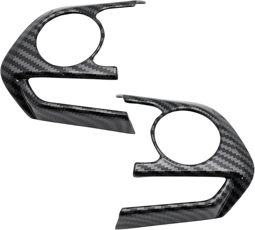 Handle Cover - 互換品 ステアリングスイッチカバー ハリアー 80系 カローラ スポーツ クラウン カムリ パネル アクセサリー カーボン調 (カーボン調)