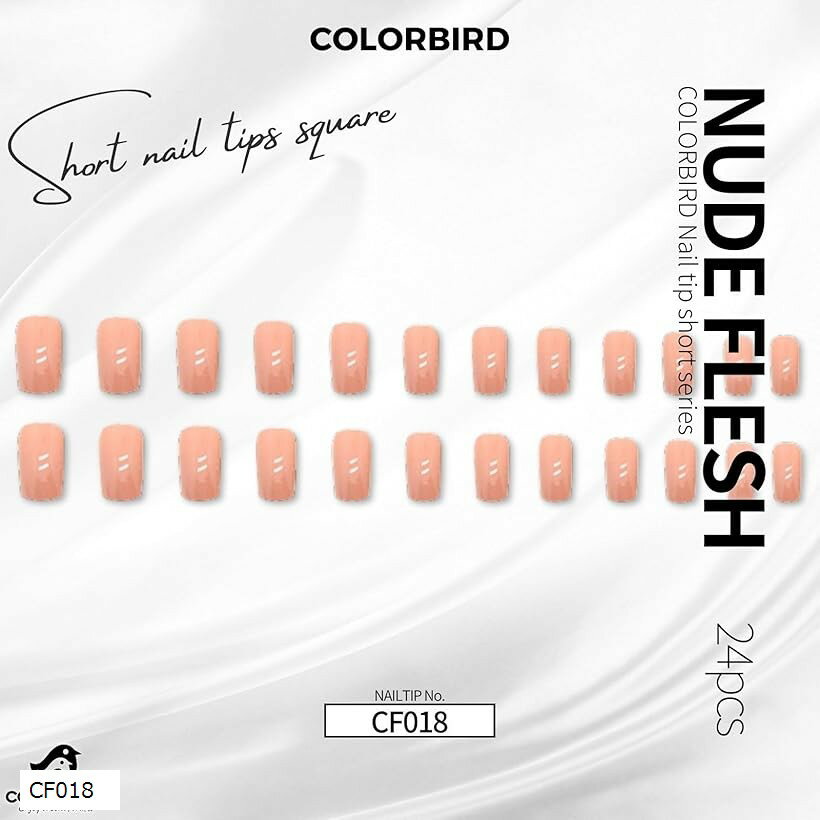 ネイルチップ ショート 24枚 付け爪 短め 可愛い バレリーナ スクエア CF018