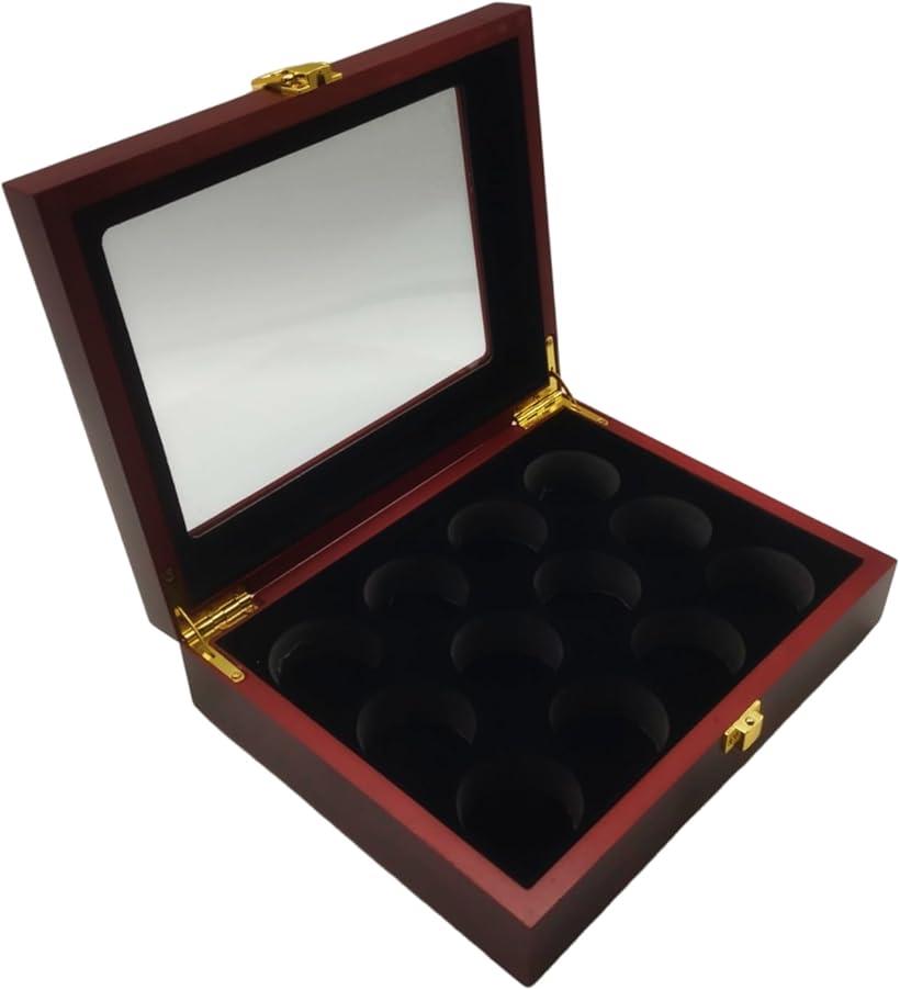 ゴルフボール ディスプレイ コレクション ケース ショーケース 収納ボックス 木製