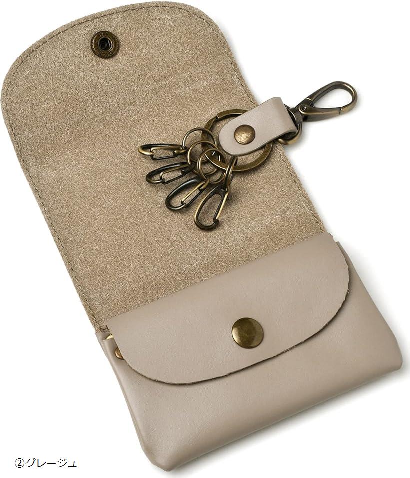 キーケース メンズ レザーソムリエ監修／整理収納アドバイザー監修 キーホルダー 小銭入れ 本革 レディ..