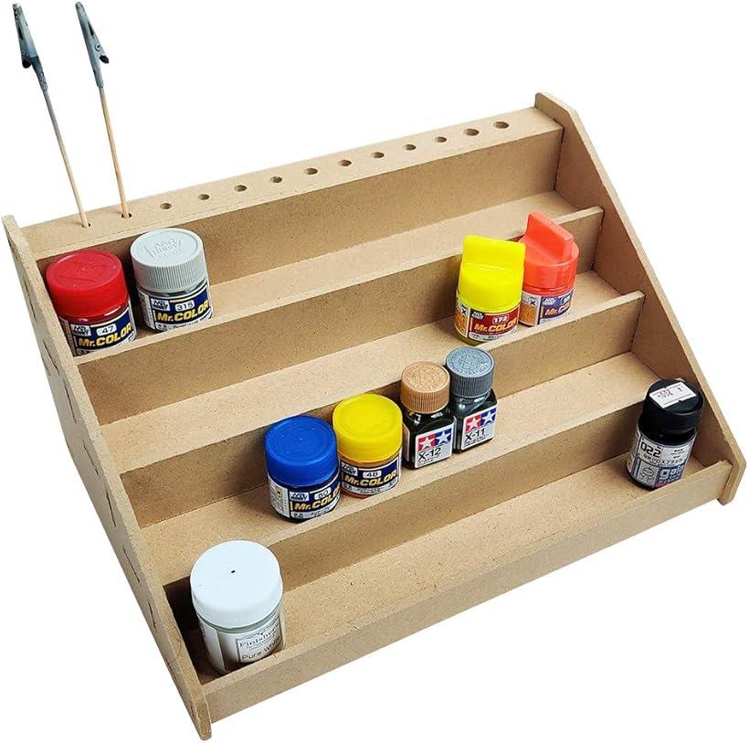 プラモデルや各種ホビーの塗料 溶剤の管理に 塗装棚 四段
