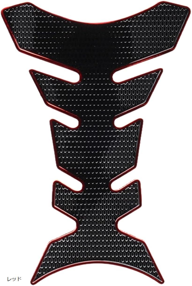 互換品 バイク タンクパッド カバー 汎用 外装 シール ステッカー プロテクター 黒 赤 ミニ 厚め 厚手 ..