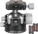 アルカスイス互換 44mm 低重心 ボール雲台 CNC加工 アルミ 360度回転 パノラマ ボールヘッド クイックシュー 自由雲台 一眼レフ DSLR ビデオカメラ用 最大耐荷重 30キロ