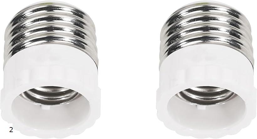 口金変換ソケットアダプター E26＞E17変換ソケット 電球ソケット 工事不要 取り付け簡単 3 1 2