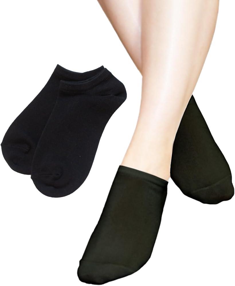レディース 女性 用 靴下 同色 2足 セット シンプル スニーカー丈 ソックス 23-25cm