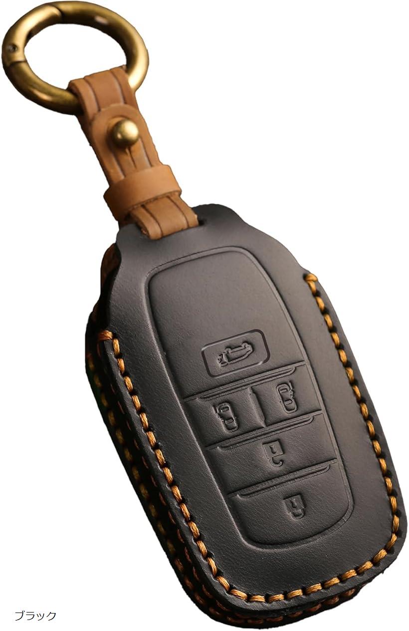トヨタ キーケース 5ボタン アルファード ヴェルファイア 30系 40系 本革の風格 ヴォクシー ノア キーカバー ブラック