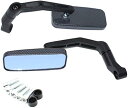 バイク ミラー スクエア型 左右セット 正ネジ 逆ネジ 8mm 10mm付属