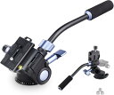 互換品 3Way ハンドル ビデオ雲台 アルミ合金 360度回転 パノラマ 三脚ベット DSLR/デジタル/一眼レフに適用 最大荷重6キロ