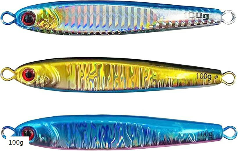メタルジグ ルアー 疑似餌 3個セット アオモノ ジギング ライトジギング オフショアジギング 60g 80g 120g 150g 180g 100g