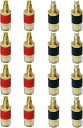 スピーカーターミナル 4mm バナナプラグ対応 バインディングポスト 赤・黒ペア 金メッキ オーディオ端子(3)
