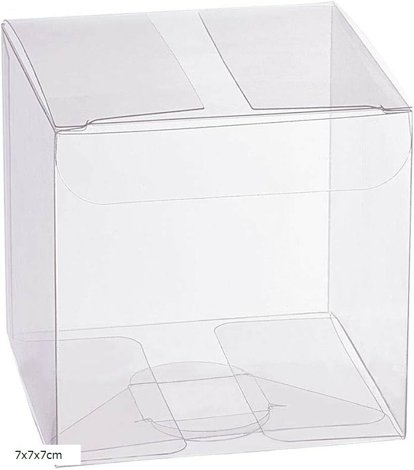 30��PVCƩ���ץ饹���å������� �ݸ�ե������� ���ե� ��ʪ���� 7x7x7cm