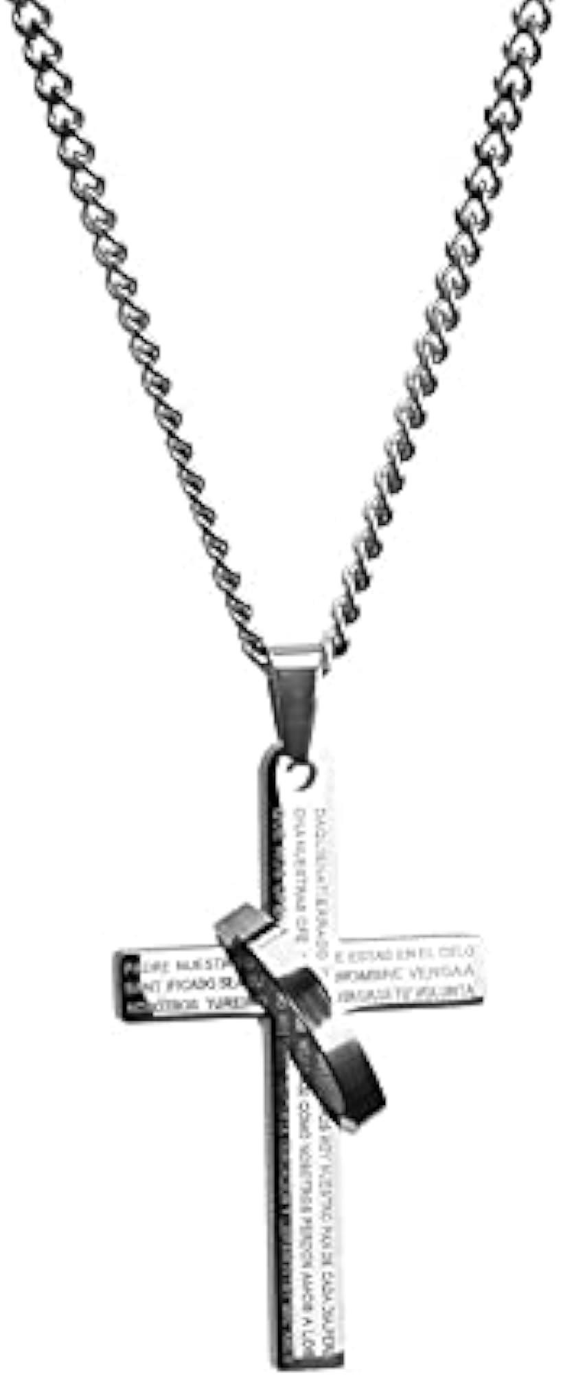 十字架+リングのお洒落ネックレス。ネックレス長：約60cm (+5cm延長可能)素材：ステンレス合金※ 他ネットショップでも併売しているため、ご注文後に在庫切れとなる場合があります。予めご了承ください。※ 品薄または希少等の理由により、参考...