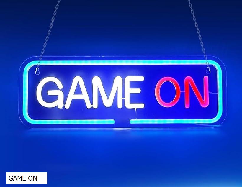 GAME ON サインランプ ゲーミングライト ゲーム部屋 ネオン管 ネオンサイン 壁掛け GAME ON