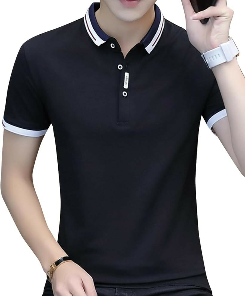 ポロシャツ メンズ 半袖 夏 polo shirt 半袖シャツ カジュアル 夏服 大人 tシャツメンズ トップス すっきり カットソー シルエット ボ..