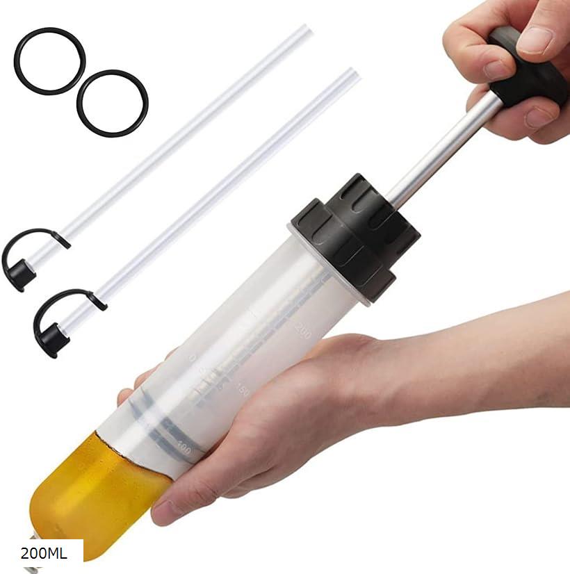 【楽天ランキング1位入賞】HOTQ オイルポンプ 注射器タイプ 手動オイルポンプ オイル交換 油ポンプ オ..