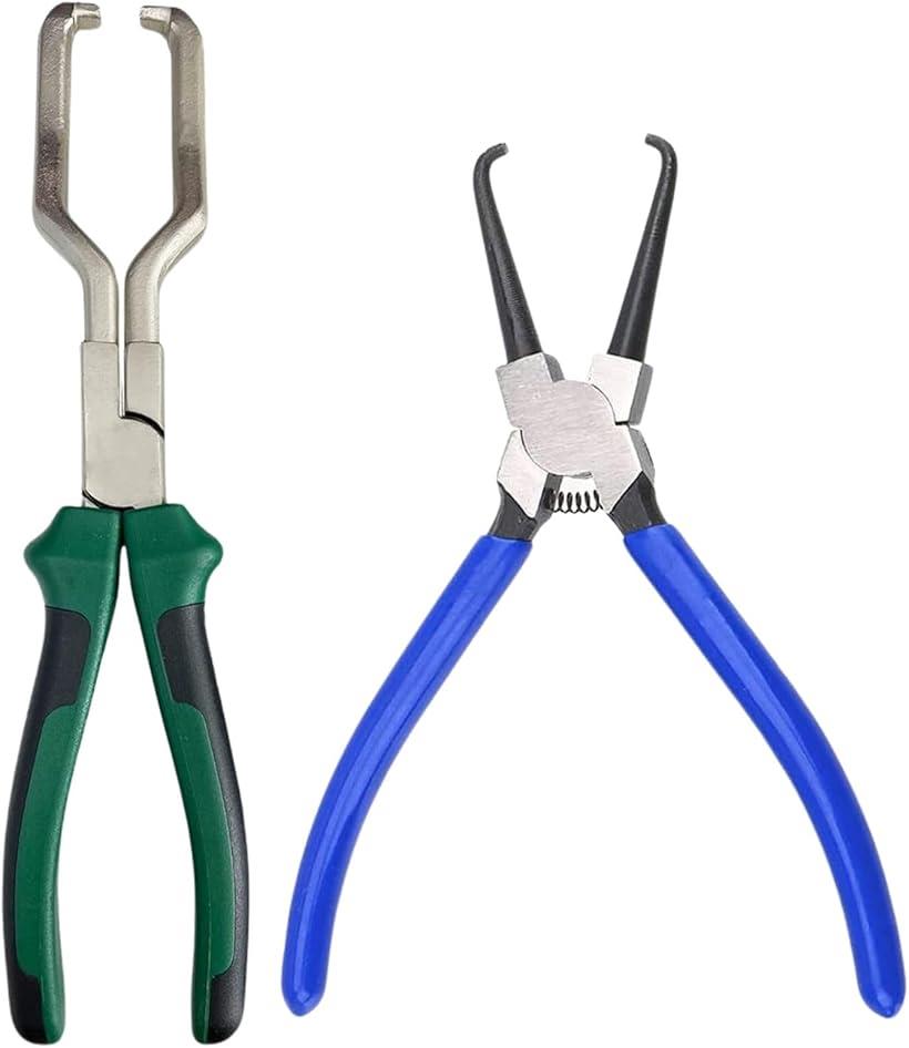 HOTQ カプラープライヤー カップリングツール 燃料ホースプラ2個セット 取り外し カプラー外し配線交換 自動車メンテナンス