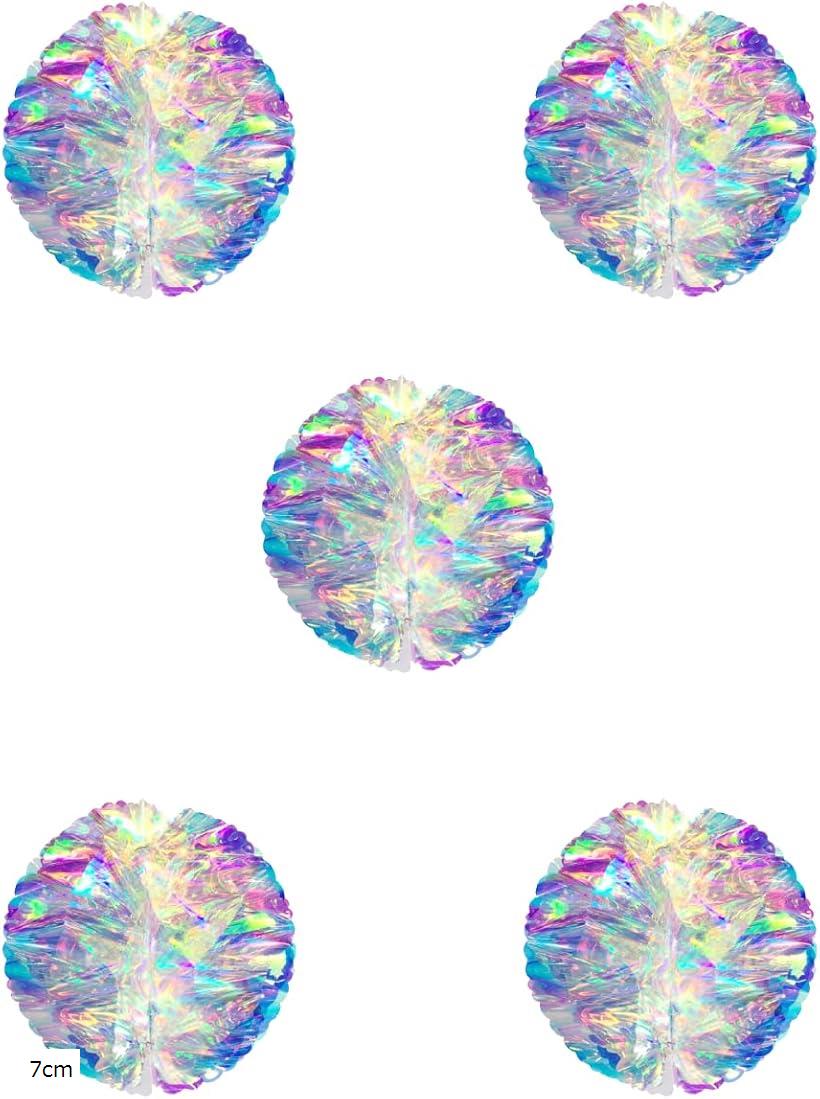 ハニカムボール キラキラ 飾り ペーパーポンポン 飾り付け 小さめ 5個セット 10cm 15cm 20cm 25cm 7cm