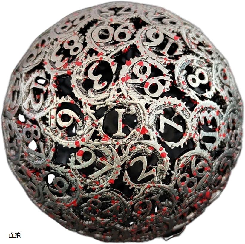 100面ダイス サイコロ 百面ダイス 手品 テーブルゲーム ボードゲーム パーティー用品 古青铜 古紅铜 血痕