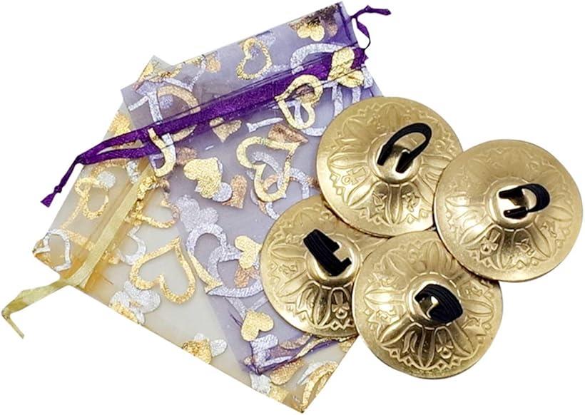 フィンガーシンバル ミニシンバル ベリーダンス 軽量 楽器 ゴールド/2ペア