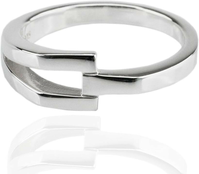 Rakuten - シルバー sv925 メンズ指輪 シルバーリング シルバーアクセサリー 人気 かっこいい シンプル レディース 男女 18 (シルバー)