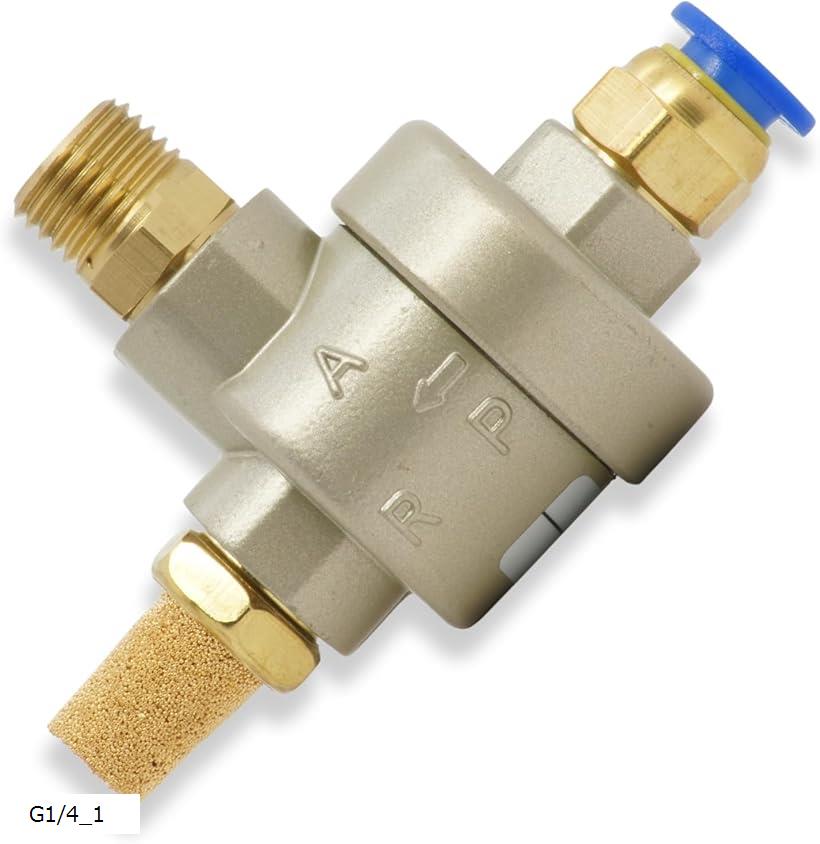 エキゾーストバルブ 急速排気弁 エアー式 空気圧 ビードブレーカー タイヤチェンジャー用 シリンダー リリーフバルブ ねじG1/4 1個 G1/8_1 G1/8_2 G1/4_2 G1/4_1