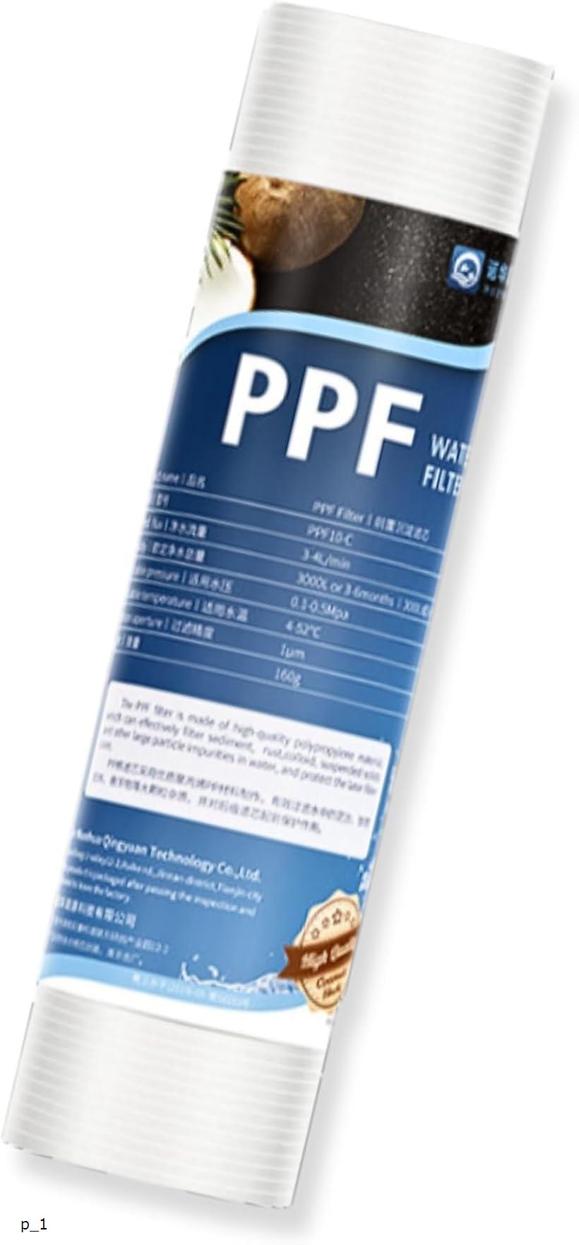 互換品 社外 アクアリウム 水槽 浄水器 フィルター PPF ハイグレード 長持ち セディメント 1ミクロン 錆び 砂 泥 除去 10インチ 1本 p_1