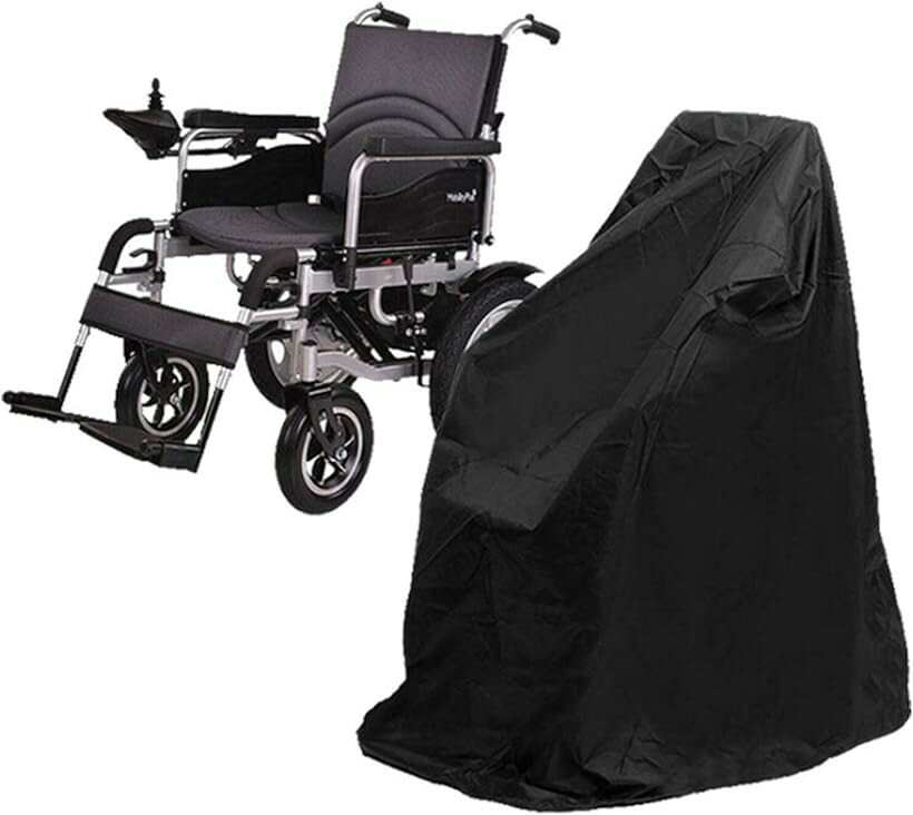 車椅子カバー 車いすカバー 保管用 車椅子用 防水 厚手 防塵 日よけ 撥水 収納 ブラック 100 ...