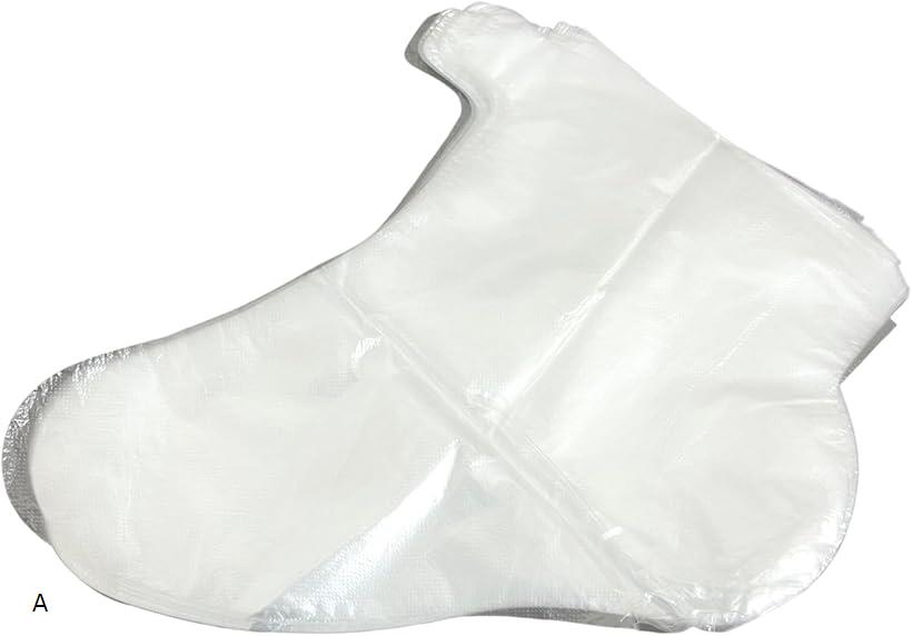 足元用 パック 100枚セット スキンケア セルフ クリーム お風呂上がり お手入れ かかと ガサつき シール付き A