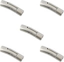 5セット 304ステンレス製バヨネット式クラスプ プレス式 チューブ コラム 管状クラスプ ヒモ留め 紐留め 留め金 エンドパーツ ステンレス鋼色 接続金具 金...