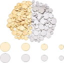 ネームタグ 円形 ブランクタグ チャーム 刻印可能 プレート ネックレスパーツ アクセサリーパーツ 手芸 DIY用品